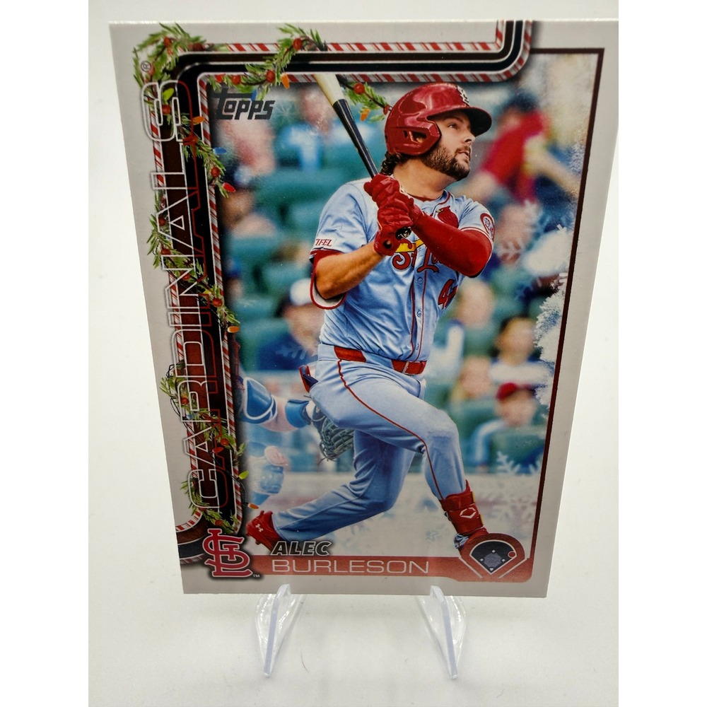 2025 Topps Holiday Alec Burleson St Louis Cardinals Baseball Card H64